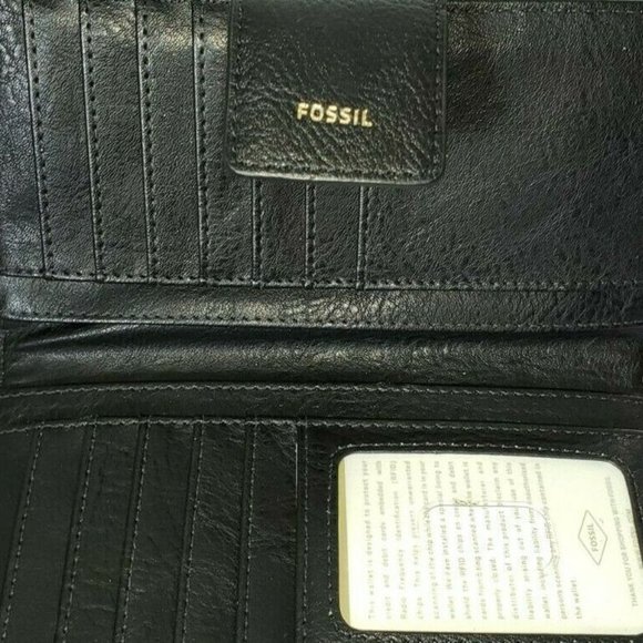 Fossil Clara Bucket Satchel Crossbody Handbag w/Logan RFID Wallet, EUC - Picture 11 of 11